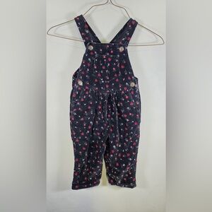 Cherokee Vintage Floral 100% Cotton Overalls Size 12 Months RN 17730
